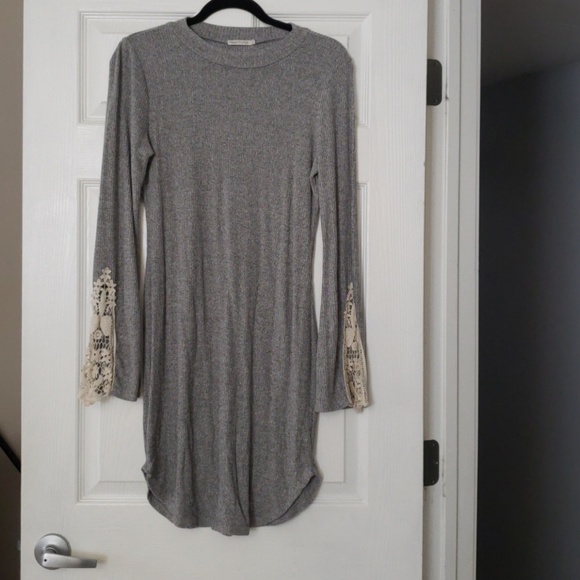 Gray sweater dress L - Picture 1 of 2